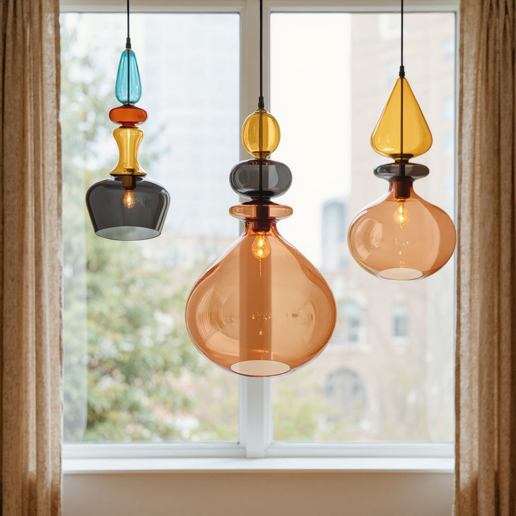 Customizable Blown Glass Pendant Light
